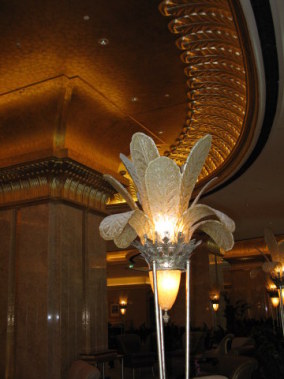 Art deco lamp and lighting of the Emirates Palace Hotel Abu Dhabi Art deco lamp and lighting of the Emirates Palace Hotel Abu Dhabi