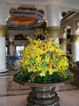 Orchids in entrance - Emirates Palace Hotel Abu Dhabi Orchids in entrance - Emirates Palace Hotel Abu Dhabi
