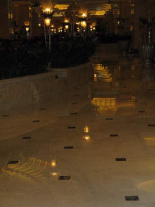 Pathway of reflected light in lobby -Emirates Palace Hotel Abu Dhabi Pathway of reflected light in lobby -Emirates Palace Hotel Abu Dhabi