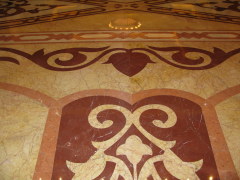 Reflected chandelier on entrance marble - Emirates Palace Hotel Abu Dhabi Reflected chandelier on entrance marble - Emirates Palace Hotel Abu Dhabi