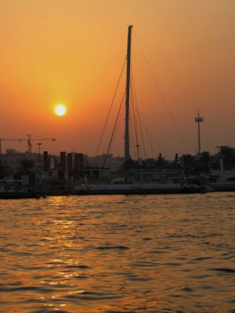 Sunset yachts on Dubai Creek Sunset yachts on Dubai Creek