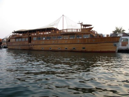 Wooden boat on Dubai Creek Wooden boat on Dubai Creek
