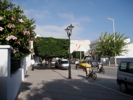 Avenue de la République in Hammamet Tunisia
