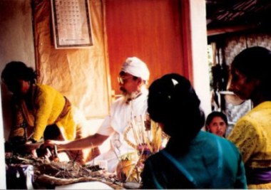 Bali village wedding ceremonial preparation