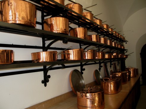 Copper pots Neuschwanstein Castle Bavaria