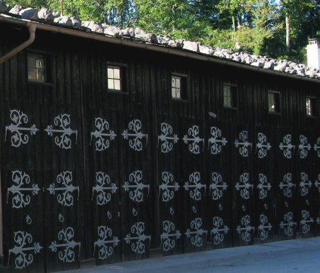 Elaborate hinges on stable doors Hohenschwangau Bavaria