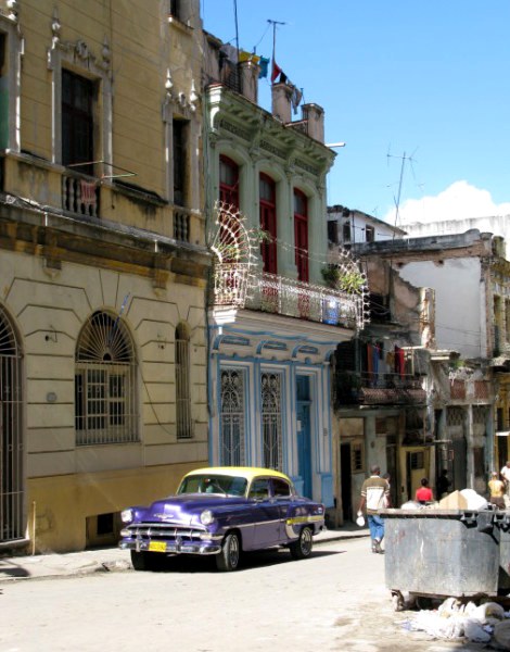 Finely finished classic car in Central Havana Cuba
