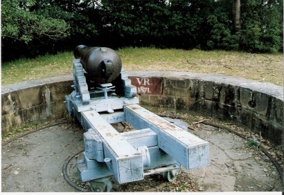 Gun carriages on circular train Bradley’s Head on Sydney Harbour