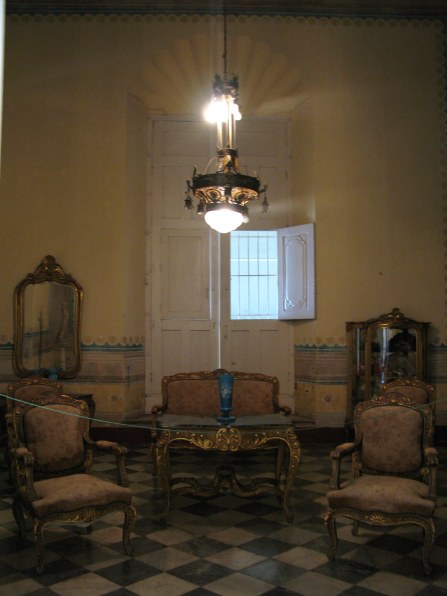 Lounge room in Palacio Cantero Trinidad de Cuba