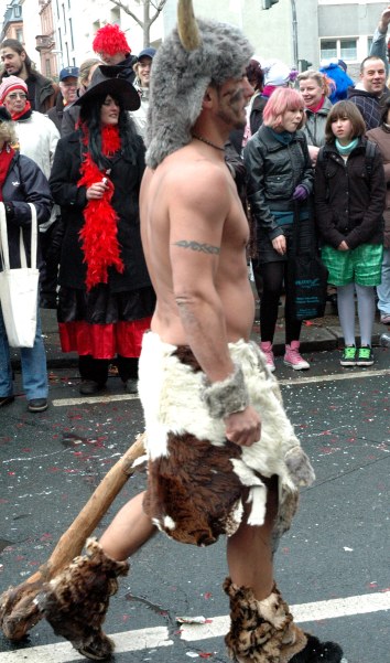 Mainz Fastnacht caveman with horns