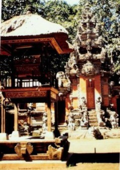 Mountain village temple in Bali