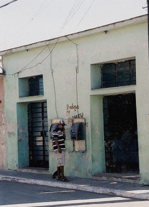 Public phone in Havana barrio