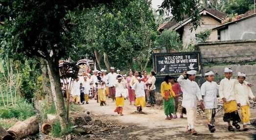 Ritual at Village of White Herons in Bali