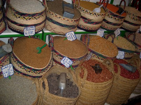 Spices in baskets 