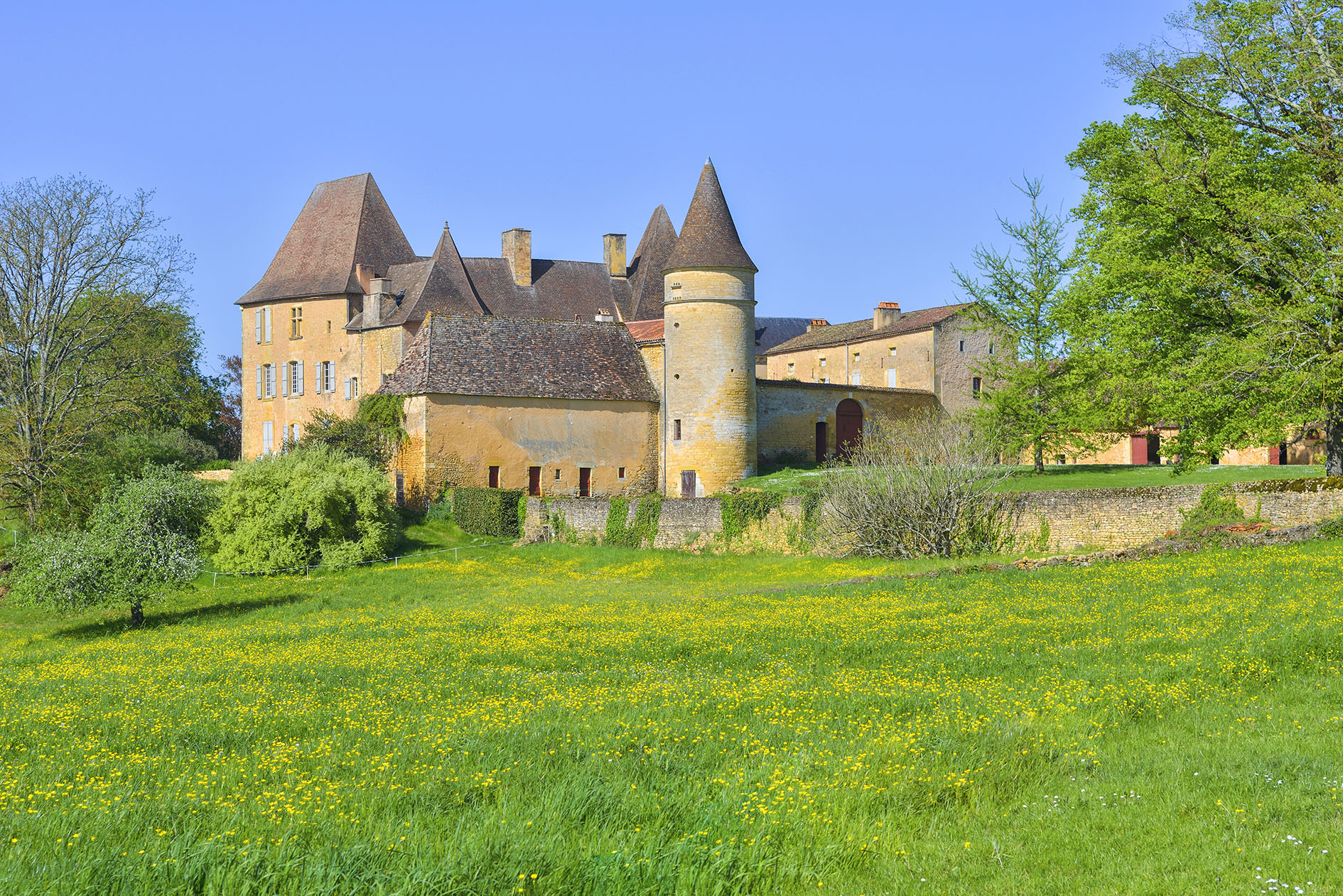 Urval, Dordogne, France - Chateau Bourlie Urval, Dordogne, France - Chateau Bourlie