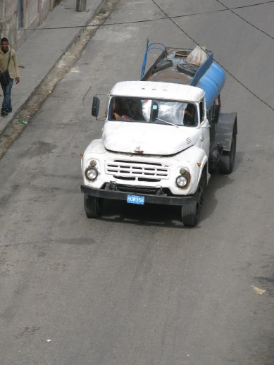 Water truck in Havana Cuba