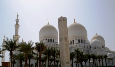 Abu Dhabi Grand Mosque domes and sound towers