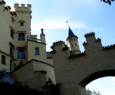 Arch of Hohenschwangau Castle in Bavaria