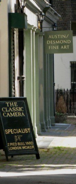 Art Gallery & classic camera shop in Bloomsbury London