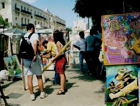 Artwork in the Havana Craft Market