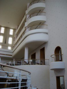 Balconies of Kathargo hotel in Hammamet Tunisia