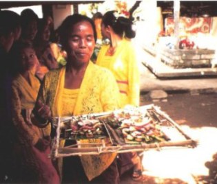 Bali village wedding feast tasty snacks