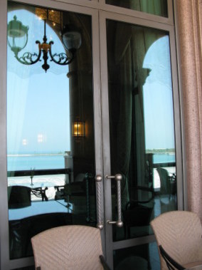 Beach outlook reflections Emirates Palace Hotel Abu Dhabi