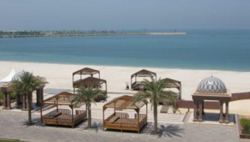 Beach terrace of  Emirates Palace Hotel Abu Dhabi