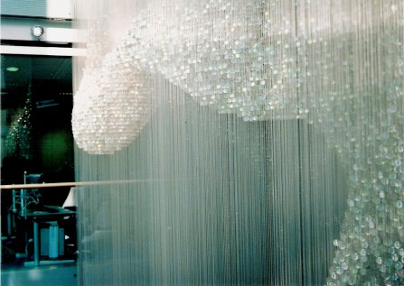 Thomas Heatherwick's Bleigiessen in London - desk beside the sculpture