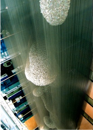 Thomas Heatherwick's Bleigiessen in London looking down from top floor