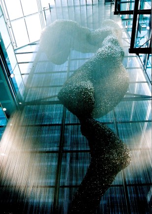 Thomas Heatherwick's Bleigiessen in London  from a middle floor