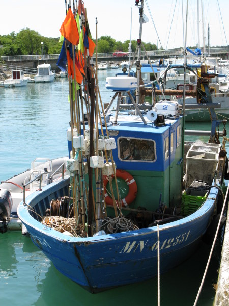Boyardville Île d’Oléron fishing boat with flags
