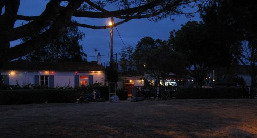 Boyardville Île d’Oléron marina bar at night