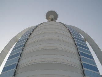 Burj Al Arab Dubai helipad from underneath