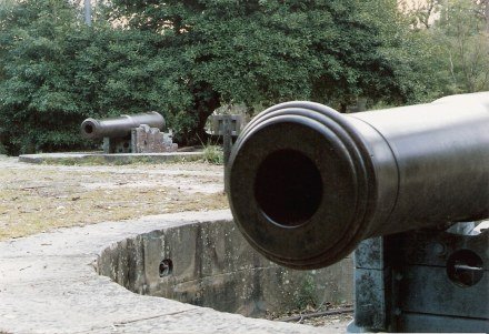 Cannons at Bradley’s Head on Sydney Harbour