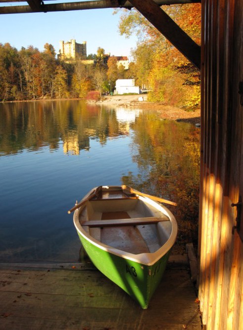 Canoe below Hohenschwangau Bavaria