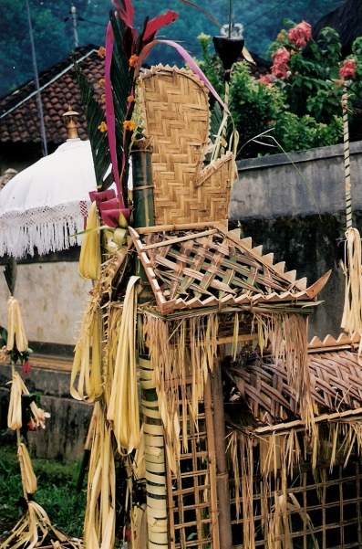 Ceremonial shrine Village of White Herons in Bali