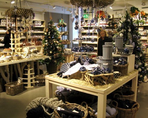 Christmas baubles at  Dallmayr store Munich