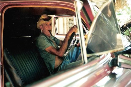 Cigar maker in Classic Chevrolet - Viñales valley – Cuba