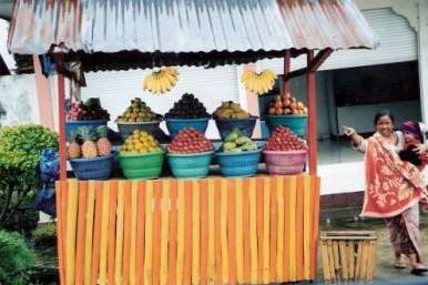 Colourful wayside stall in Bali