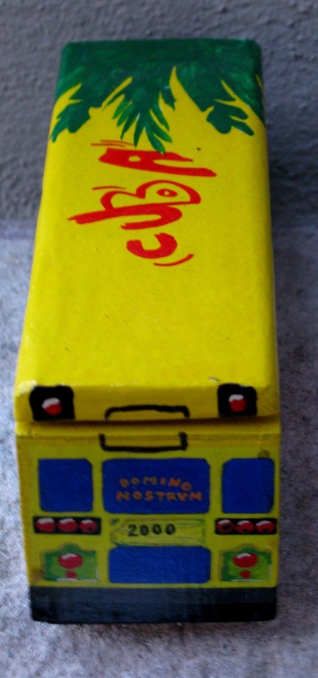 Cuban domino box with DOMINO NOSTRUM painted on rear window Cuban domino box with DOMINO NOSTRUM painted on rear window