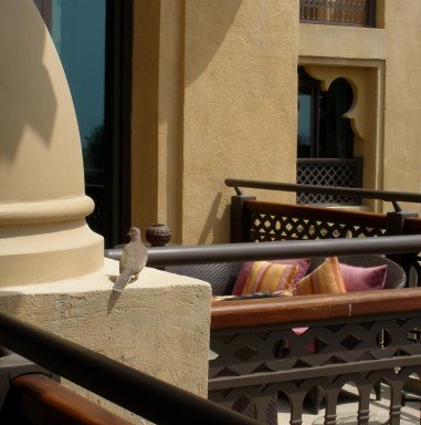 Dubai Madinat Jumeirah quiet verandah 