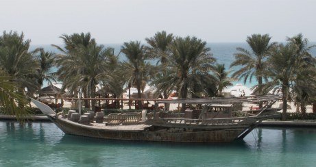 Dubai Madinat Jumeirah traditional wooden ship