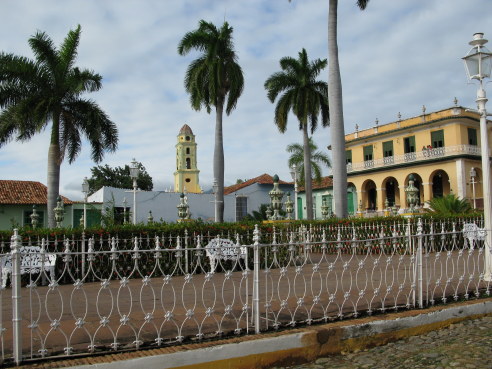 Elaborate fencing Plaza Mejor Trinidad de Cuba