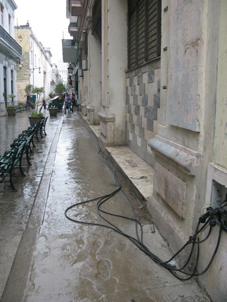 External electrical connections Havana Cuba