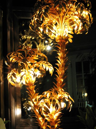 Golden palm lamp Hotel Müller Hohenschwangau Bavaria
