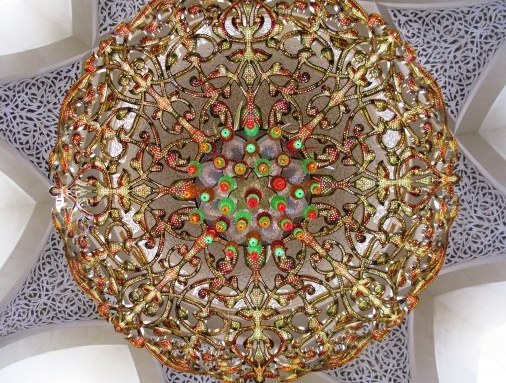 Grand Mosque Abu Dhabi chandelier jewels