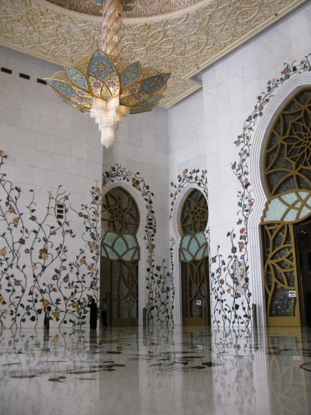 Grand Mosque Abu Dhabi inlaid entrance