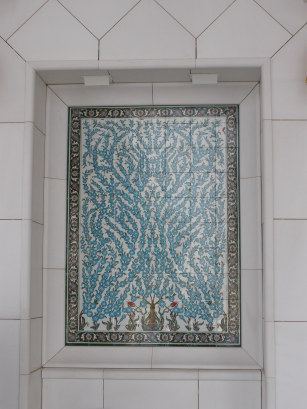 Grand Mosque Abu Dhabi inlaid turquoise panels