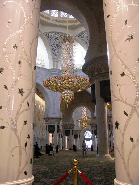 Grand Mosque Abu Dhabi marble columns
